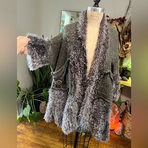 My Pretty Angel Y2K Oversized Sweater Chic Cardigan Linen Wool Jacket Fall